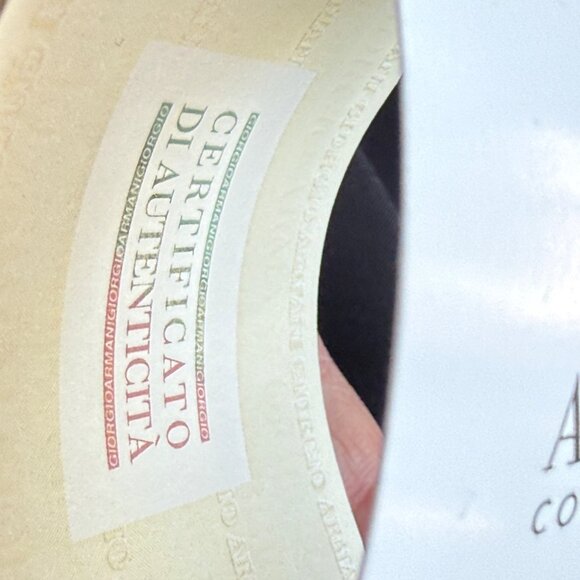 Armani Collezioni Womens Black Button-Down Blazer Jacket Sz10 Acetate/Silk Italy - Picture 10 of 10